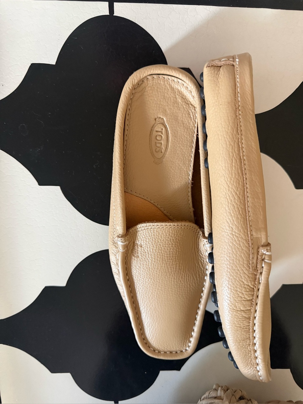 Tod's Tan Leather Slip-On Loafers for Men - Picture 3 of 6